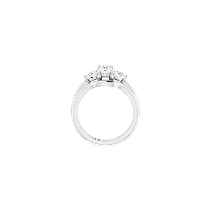 14K White Gold 1 CTW Lab-Grown Diamond Engagement Ring