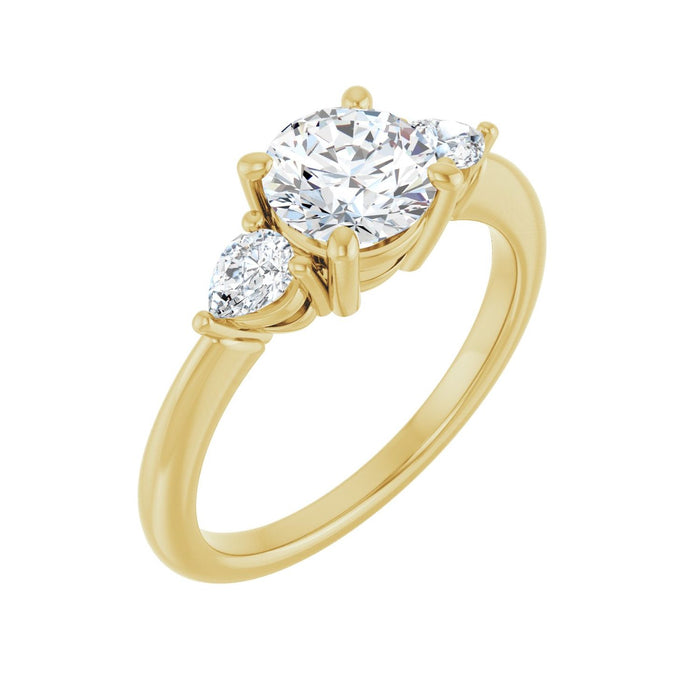 14K Yellow Gold 1 1/4 CTW Lab-Grown Diamond Engagement Ring