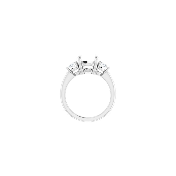 14K White Gold 8.8 mm Round 1/4 CTW Lab-Grown Diamond Semi-Set Engagement Ring