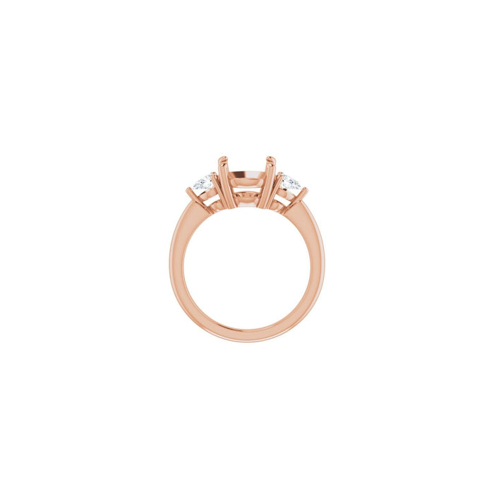 14K Rose Gold 8.8 mm Round 1/4 CTW Lab-Grown Diamond Semi-Set Engagement Ring