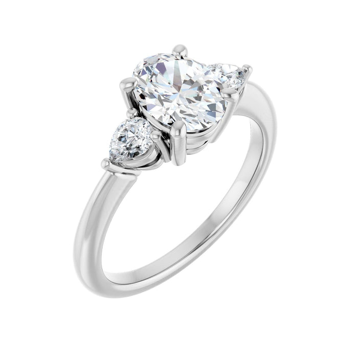 14K White Gold 1 1/4 CTW Lab-Grown Diamond Engagement Ring