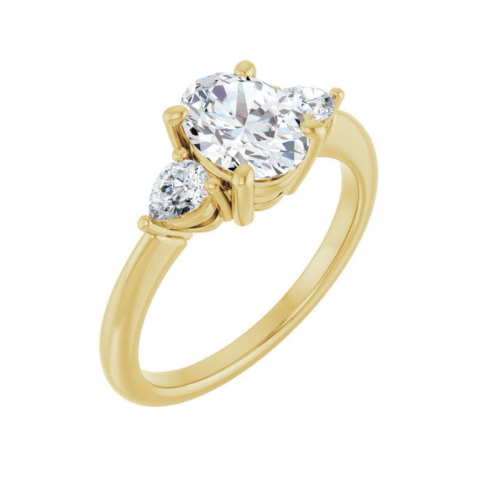 14K Yellow Gold 1 1/4 CTW Lab-Grown Diamond Engagement Ring