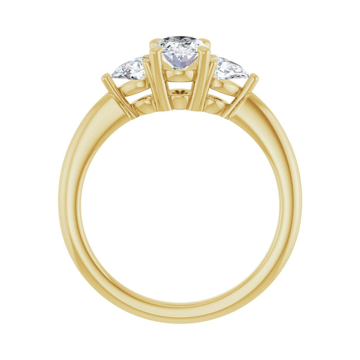 14K Yellow Gold 1 CTW Lab-Grown Diamond Engagement Ring