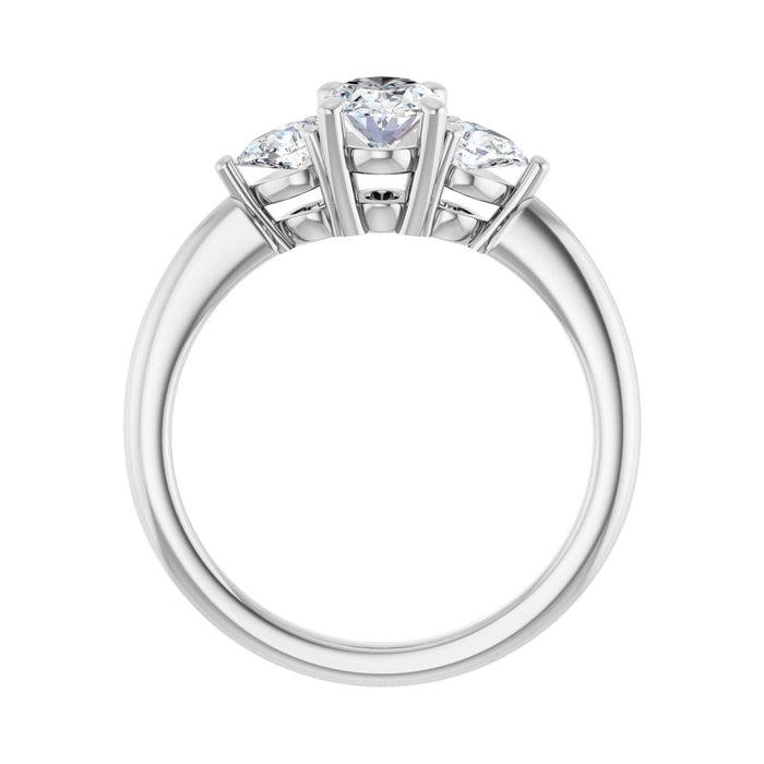 14K White Gold 1 CTW Lab-Grown Diamond Engagement Ring