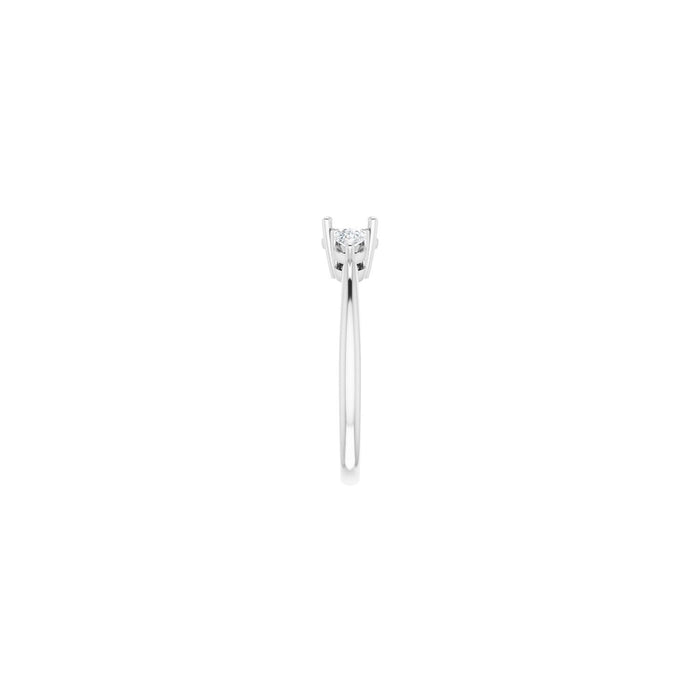 Platinum 6 x 4 mm Oval 1/4 CTW Lab-Grown Diamond Semi-Set Engagement Ring