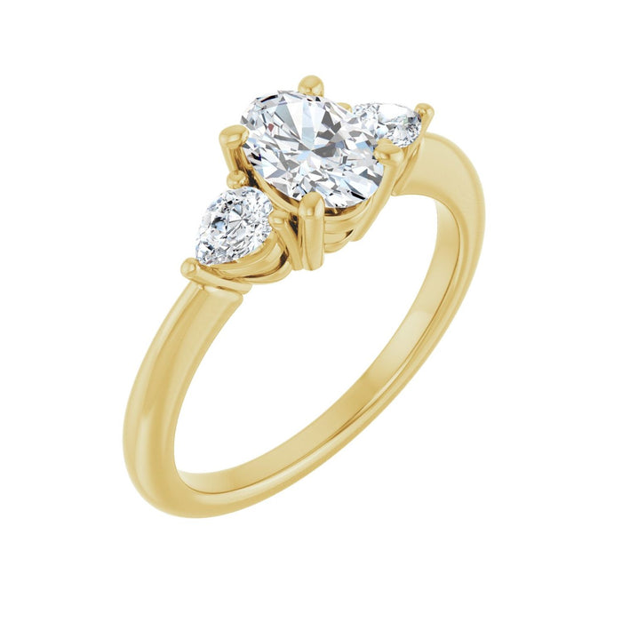14K Yellow Gold 1 CTW Lab-Grown Diamond Engagement Ring