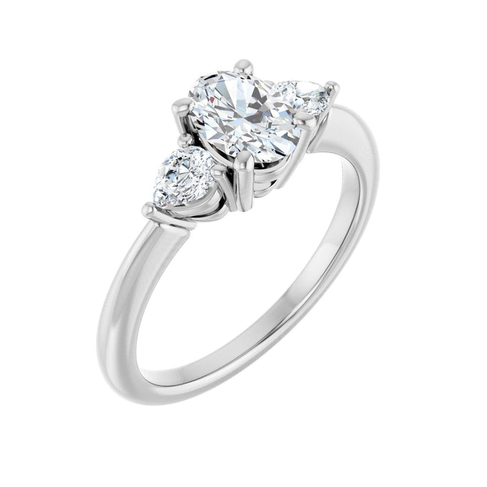14K White Gold 1 CTW Lab-Grown Diamond Engagement Ring