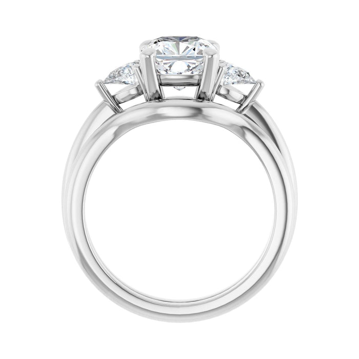 Platinum 7 x 7 mm Cushion 1/4 CTW Lab-Grown Diamond Semi-Set Engagement Ring