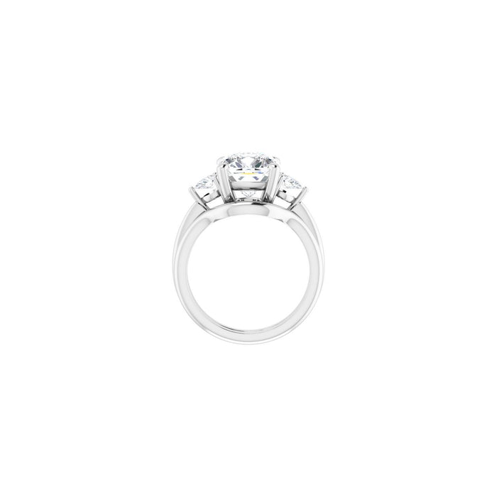 14K White Gold 9 x 9 mm Cushion 1/4 CTW Lab-Grown Diamond Semi-Set Engagement Ring