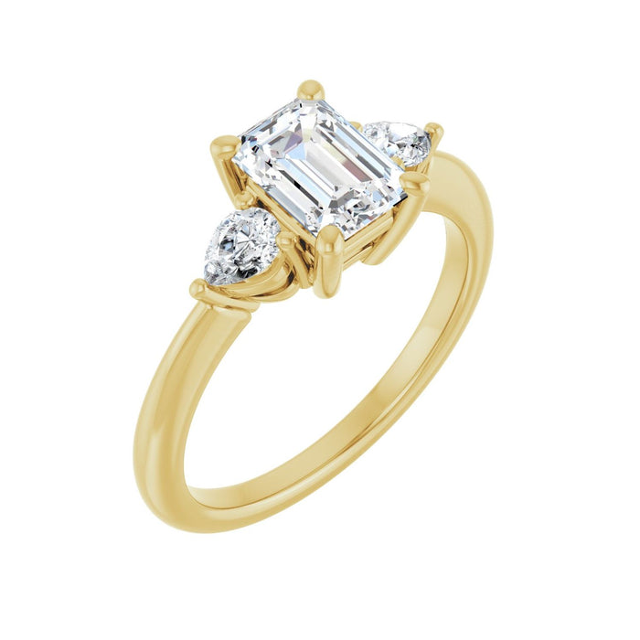 14K Yellow Gold 1 1/2 CTW Lab-Grown Diamond Engagement Ring