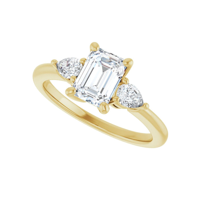 14K Yellow Gold 1 1/2 CTW Lab-Grown Diamond Engagement Ring