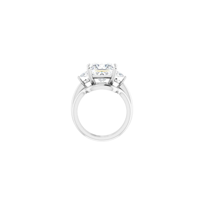 Platinum 9 x 9 mm Square 1/4 CTW Lab-Grown Diamond Semi-Set Engagement Ring