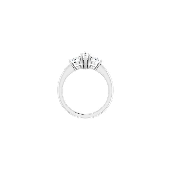 Platinum 7 x 3.5 mm Marquise 1/4 CTW Lab-Grown Diamond Semi-Set Engagement Ring