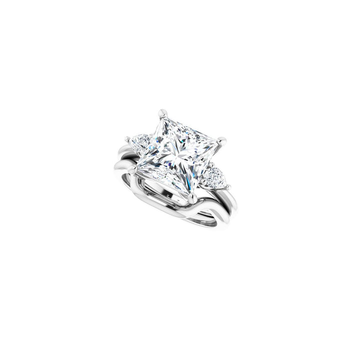 Platinum 9 x 9 mm Square 1/4 CTW Lab-Grown Diamond Semi-Set Engagement Ring