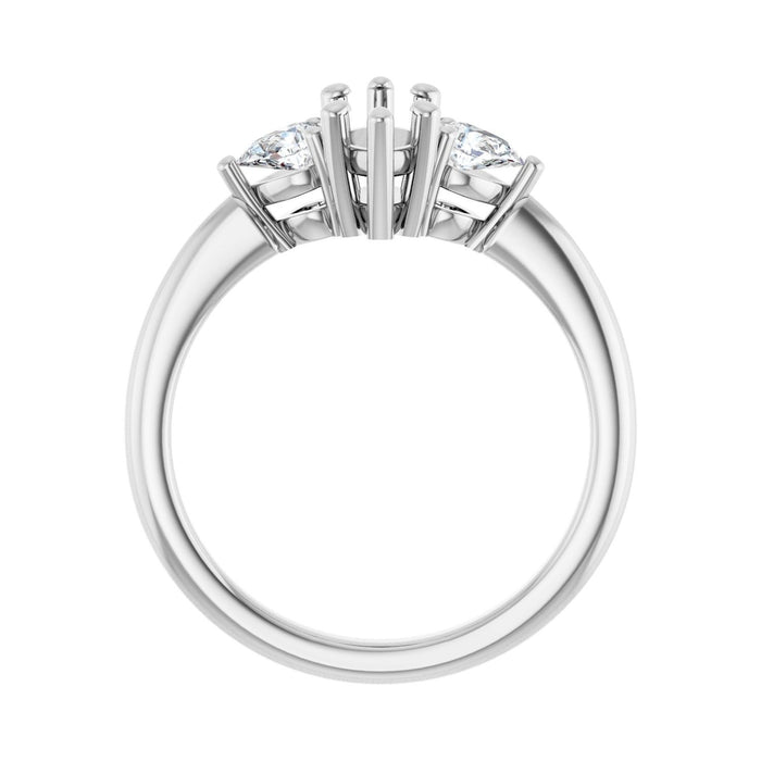 14K White Gold 9 x 4.5 mm Marquise 1/4 CTW Lab-Grown Diamond Semi-Set Engagement Ring