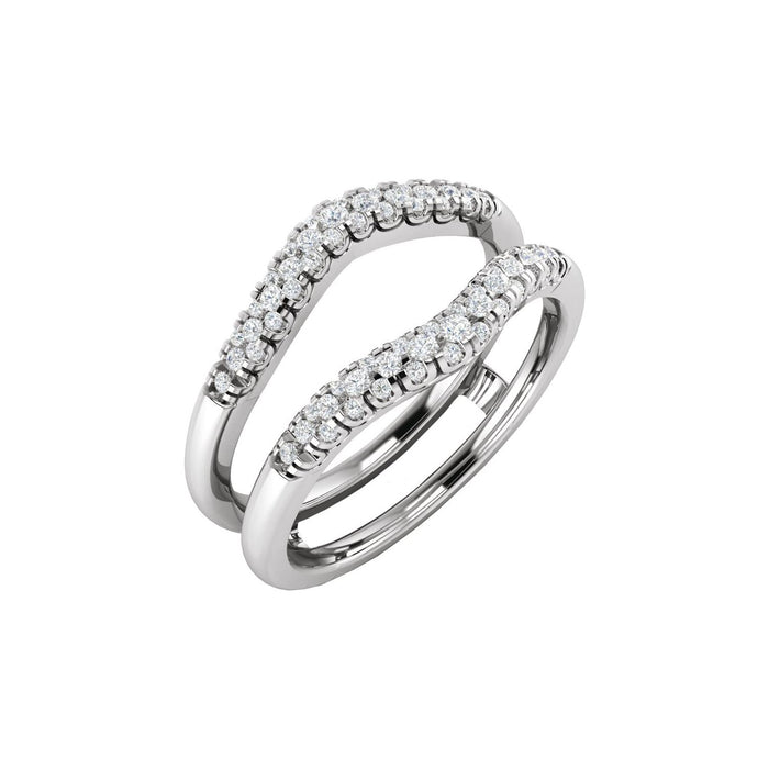 14K White Gold 1 CTW Lab-Grown Diamond Ring Guard