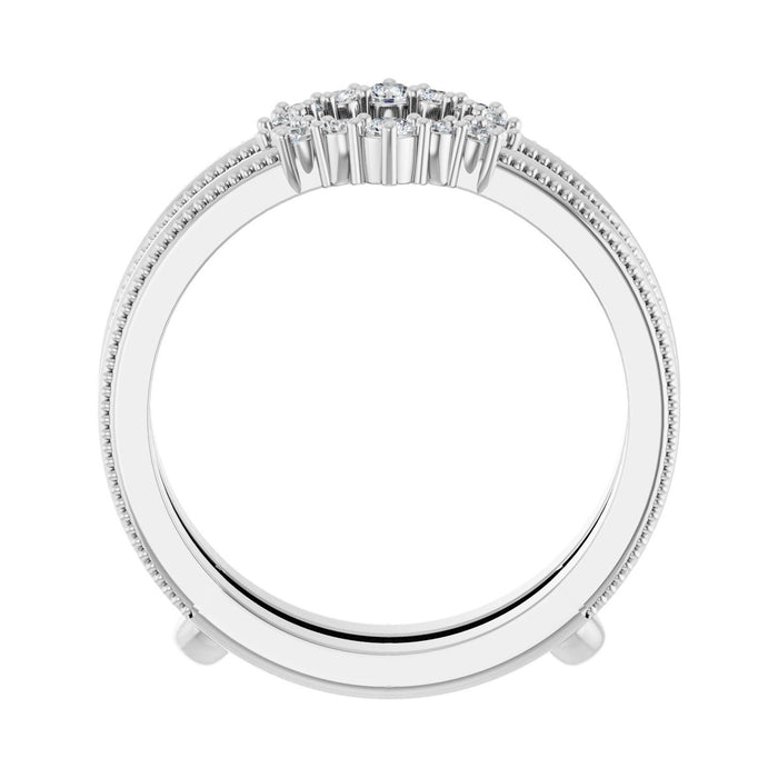 14K White Gold 1/6 CTW Lab-Grown Diamond Ring Guard