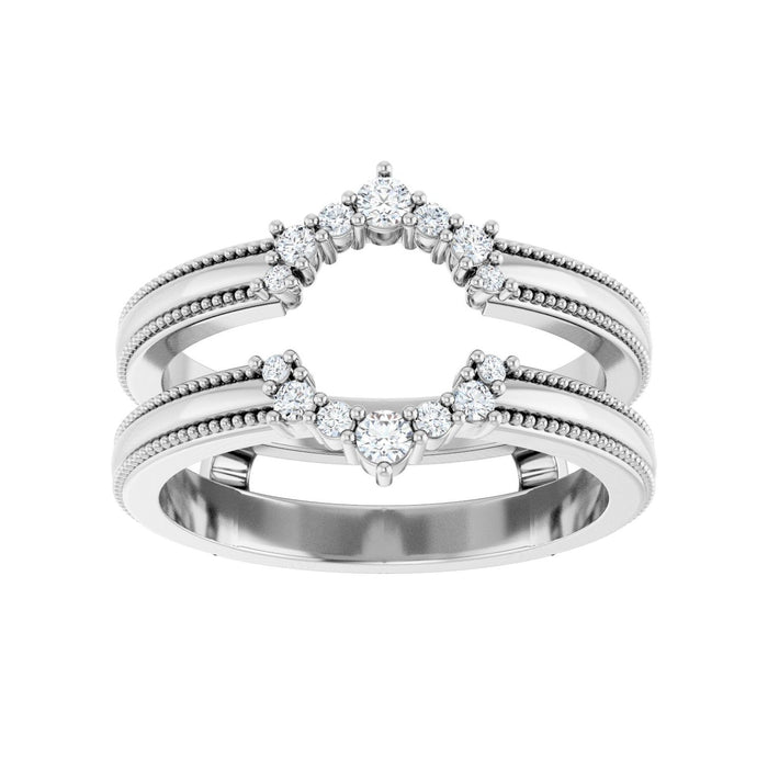 14K White Gold 1/6 CTW Lab-Grown Diamond Ring Guard