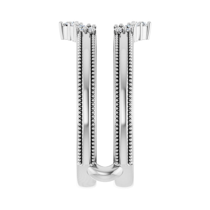 14K White Gold 1/6 CTW Lab-Grown Diamond Ring Guard
