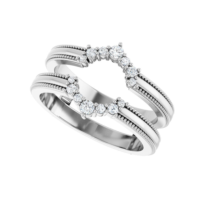 14K White Gold 1/6 CTW Lab-Grown Diamond Ring Guard