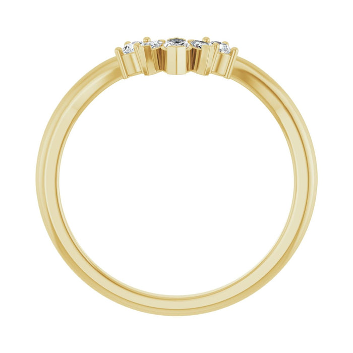 14K Yellow Gold 1/6 CTW Lab-Grown Diamond Contour Band