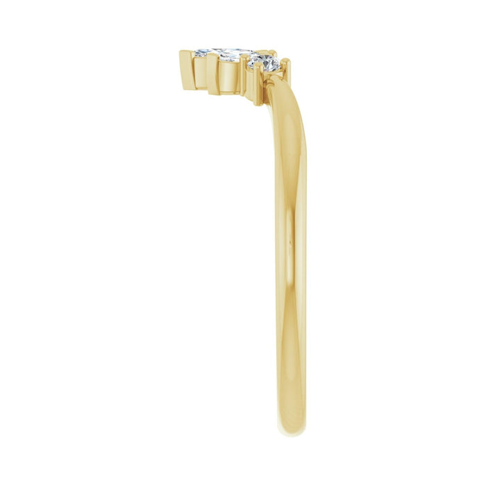 14K Yellow Gold 1/6 CTW Lab-Grown Diamond Contour Band