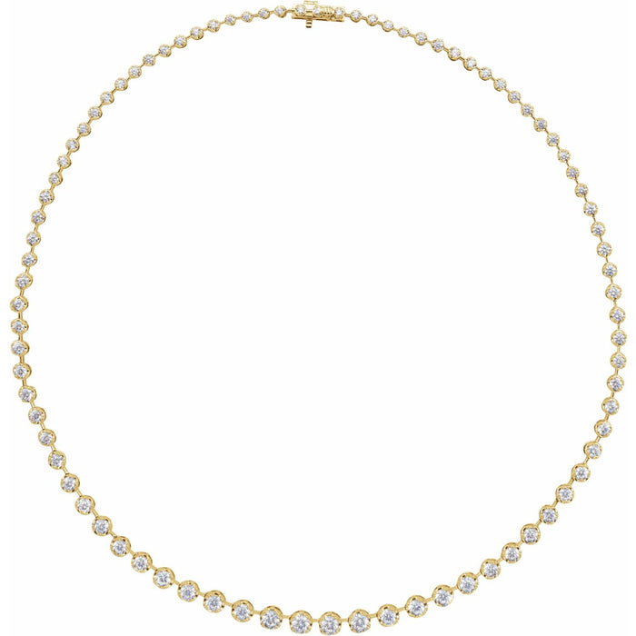 Sterling Silver 6 3/4 CTW Lab-Grown Diamond Line 16" Necklace