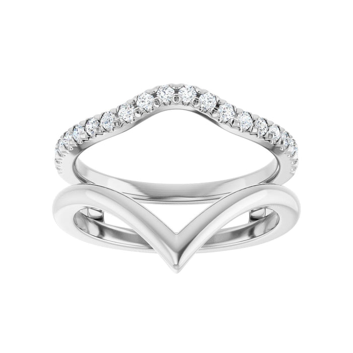 14K White Gold 1/4 CTW Lab-Grown Diamond Ring Guard