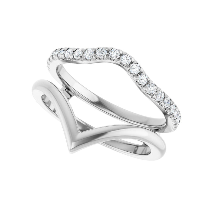 14K White Gold 1/4 CTW Lab-Grown Diamond Ring Guard