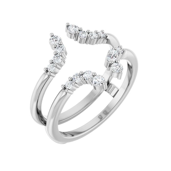14K White Gold 1/3 CTW Lab-Grown Diamond Ring Guard