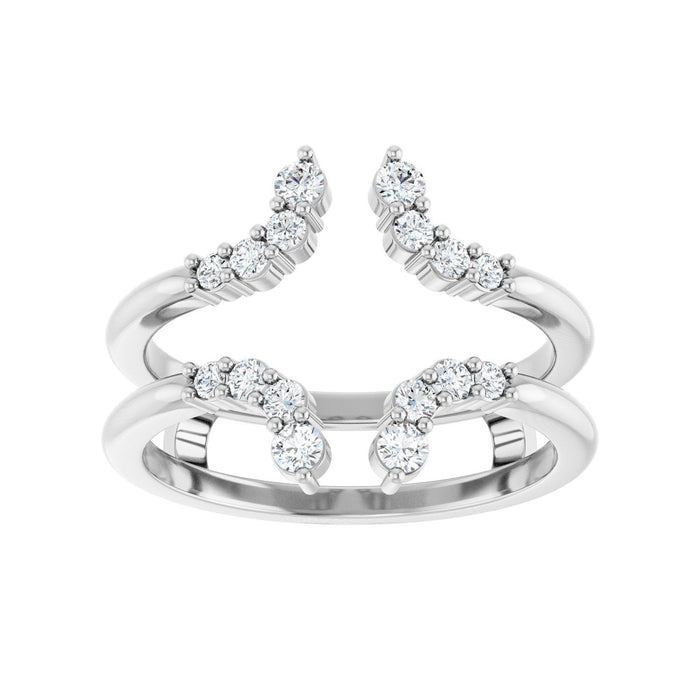 14K White Gold 1/3 CTW Lab-Grown Diamond Ring Guard