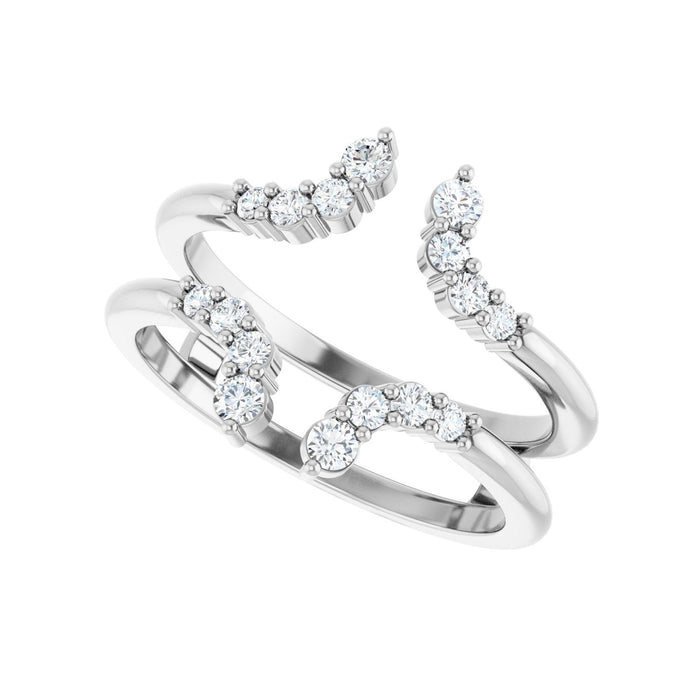 14K White Gold 1/3 CTW Lab-Grown Diamond Ring Guard