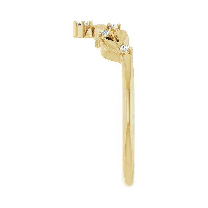 14K Yellow Gold .06 CTW Lab Grown Diamond Contour Band