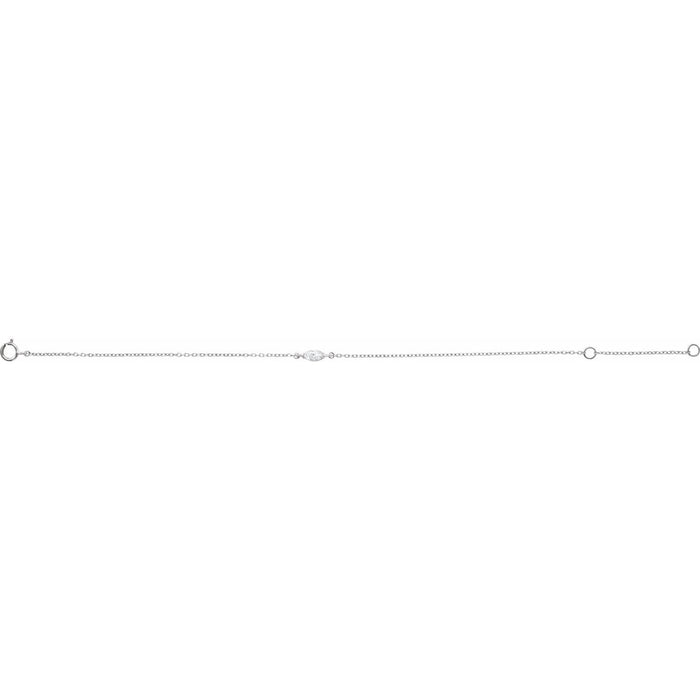 Sterling Silver 1/4 CT Lab-Grown Diamond 6 1/2-7 1/2" Bracelet