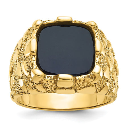 14k IBGoodman Men's Onyx Nugget Ring Mounting (B05245-4Y)