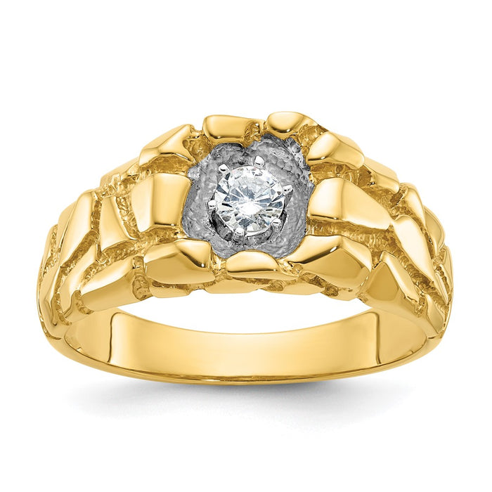 14k IBGoodman Men's Diamond Nugget Ring Mounting (B05531-4Y)