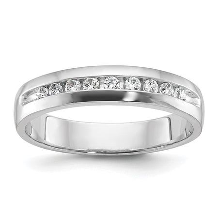 IBGoodman 14k White Gold Polished Nine Stone Men's Ring Mounting (B32990-4W)
