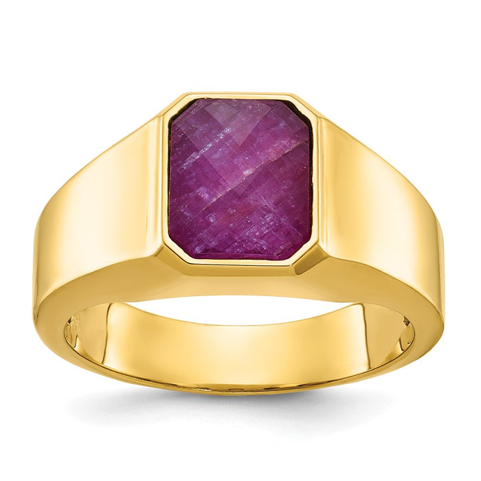 14k IBGoodman Men's Gemstone Ring Mounting (B52129-4Y)