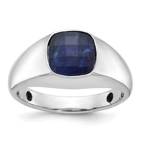 14k White Gold IBGoodman Men's Gemstone Ring Mounting (B52130-4W)