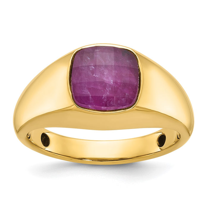 14k IBGoodman Men's Gemstone Ring Mounting (B52130-4Y)