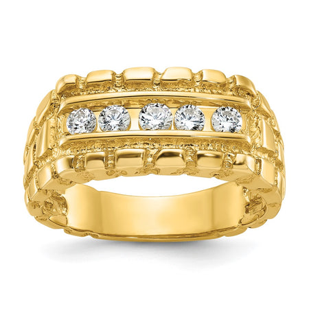 14k IBGoodman Men's Diamond Nugget Ring Mounting (B56415-4Y)