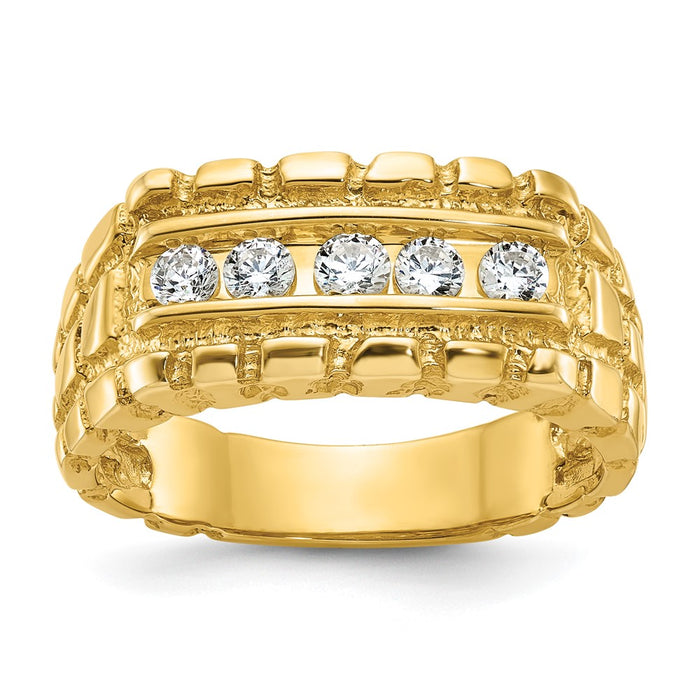 14k IBGoodman Men's Diamond Nugget Ring Mounting (B56415-4Y)