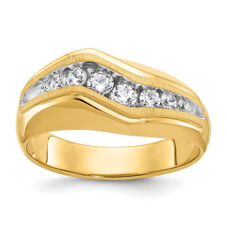 14k IBGoodman Men's Polished and Satin Ring Mounting (B56814-4Y)