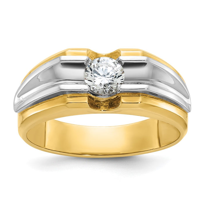 14k Two-tone IBGoodman Men's Diamond Ring Mounting (B56841-4YW)