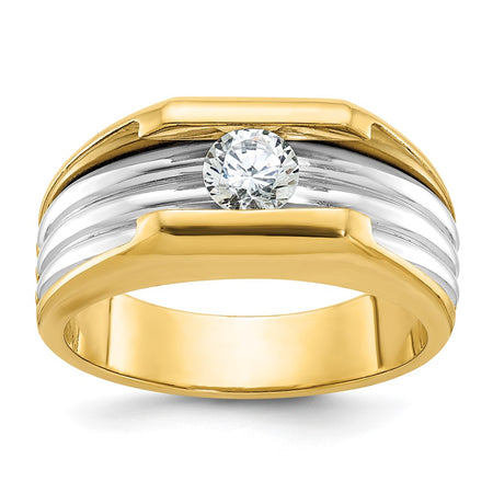 14k Two-tone IBGoodman Men's Diamond Ring Mounting (B56862-4YW)