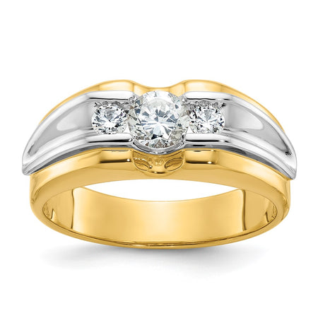 14k Two-tone IBGoodman Men's Diamond Ring Mounting (B56874-4YW)