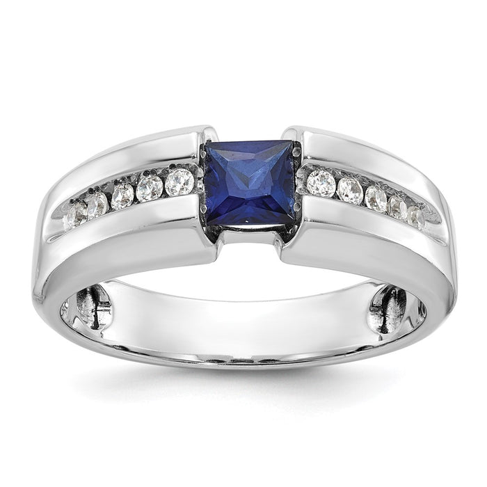 14k White Gold IBGoodman Polished Gemstone Ring Mounting (B57979-4W)