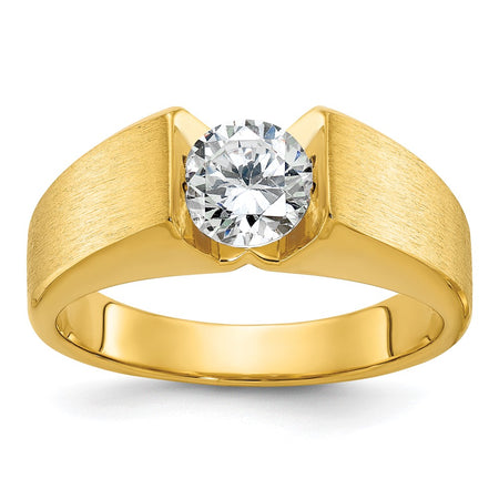 14k IBGoodman Men's Polished and Satin Diamond Ring Mounting (B58387-4Y)