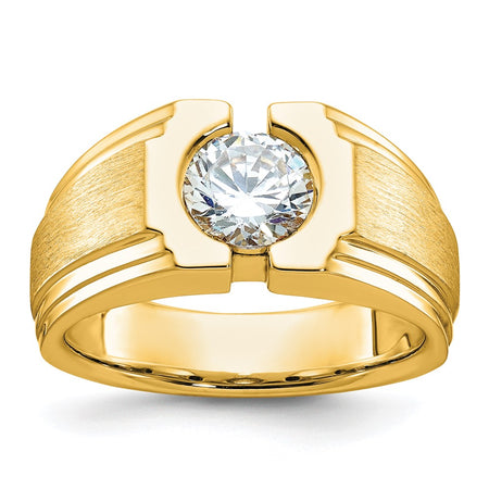 10k IBGoodman Men's Polished and Satin Diamond Ring Mounting (B59229-0Y)