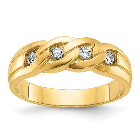 14k IBGoodman Men's Link Design Diamond Ring Mounting (B60614-4Y)